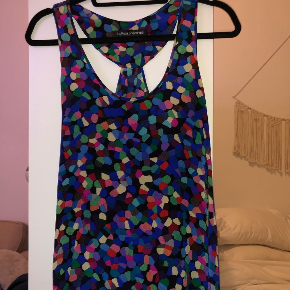 Multi colored design tank top